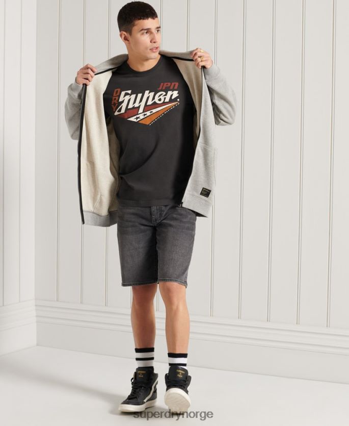 Superdry mørk grå klær 86P46D369 slanke shorts menn