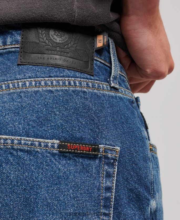 Superdry mørke blå klær 86P46D110 rette shorts menn