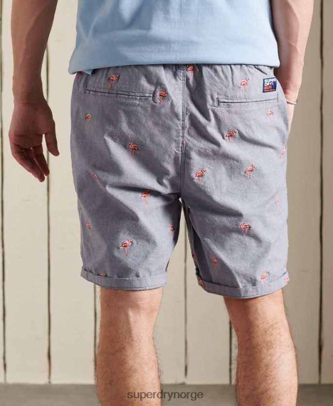 Superdry marinen klær 86P46D368 solbrent over hele broderishorts menn