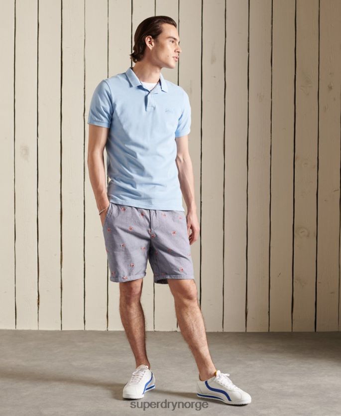 Superdry marinen klær 86P46D368 solbrent over hele broderishorts menn