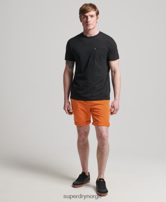 Superdry oransje klær 86P46D6475 chino-shorts i økologisk bomull menn