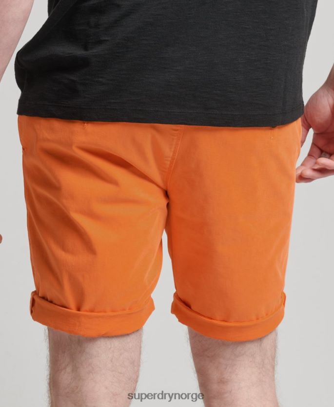Superdry oransje klær 86P46D6475 chino-shorts i økologisk bomull menn