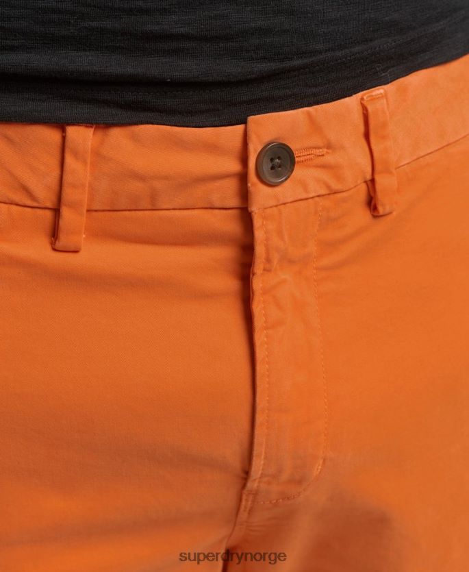 Superdry oransje klær 86P46D6475 chino-shorts i økologisk bomull menn