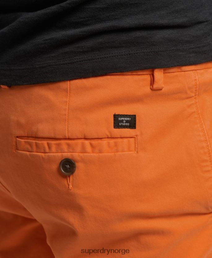 Superdry oransje klær 86P46D6475 chino-shorts i økologisk bomull menn