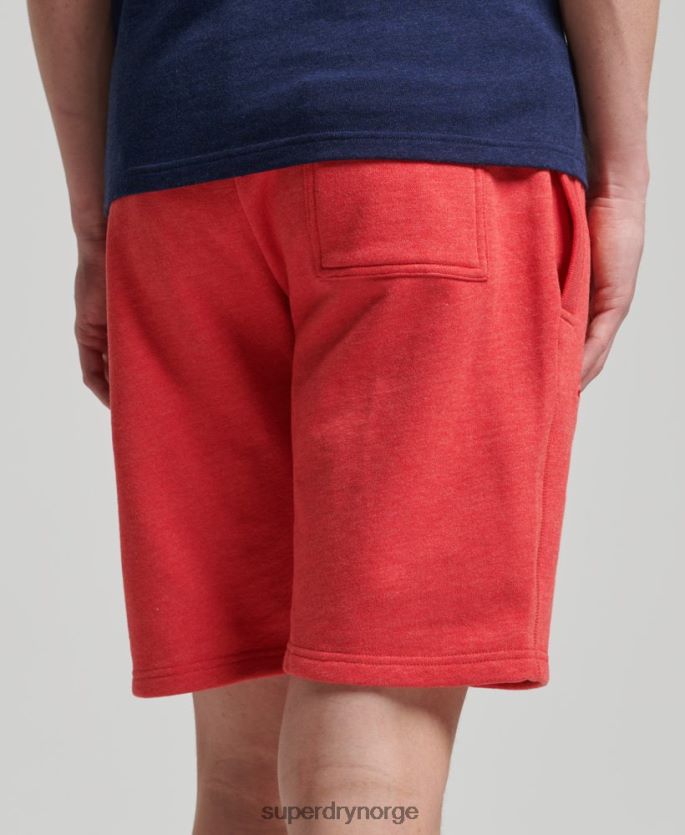 Superdry rød klær 86P46D361 jerseyshorts med vintage logo i økologisk bomull menn