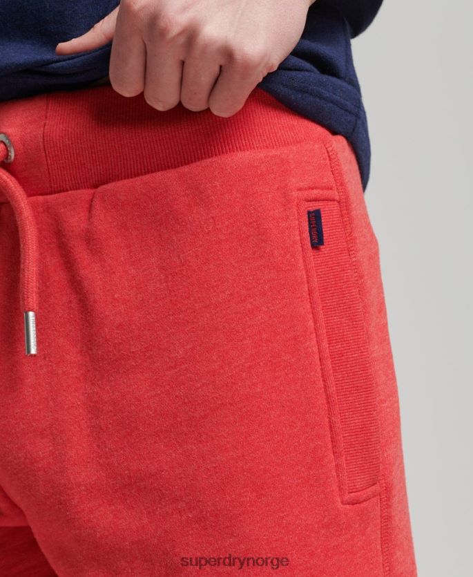 Superdry rød klær 86P46D361 jerseyshorts med vintage logo i økologisk bomull menn