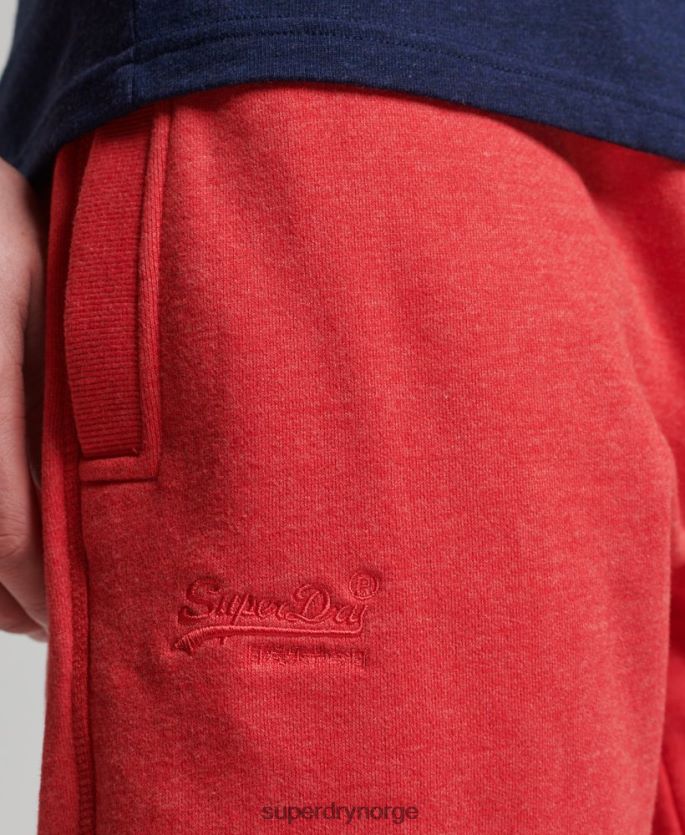 Superdry rød klær 86P46D361 jerseyshorts med vintage logo i økologisk bomull menn