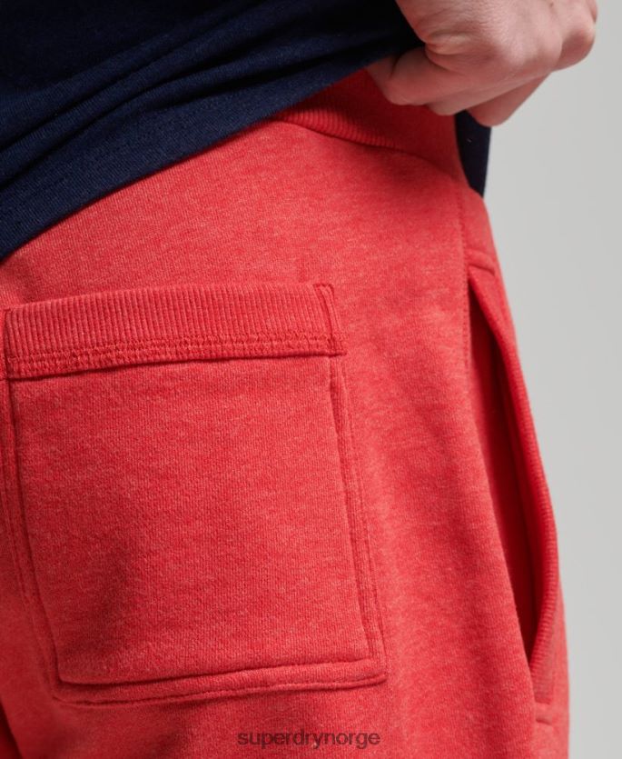 Superdry rød klær 86P46D361 jerseyshorts med vintage logo i økologisk bomull menn
