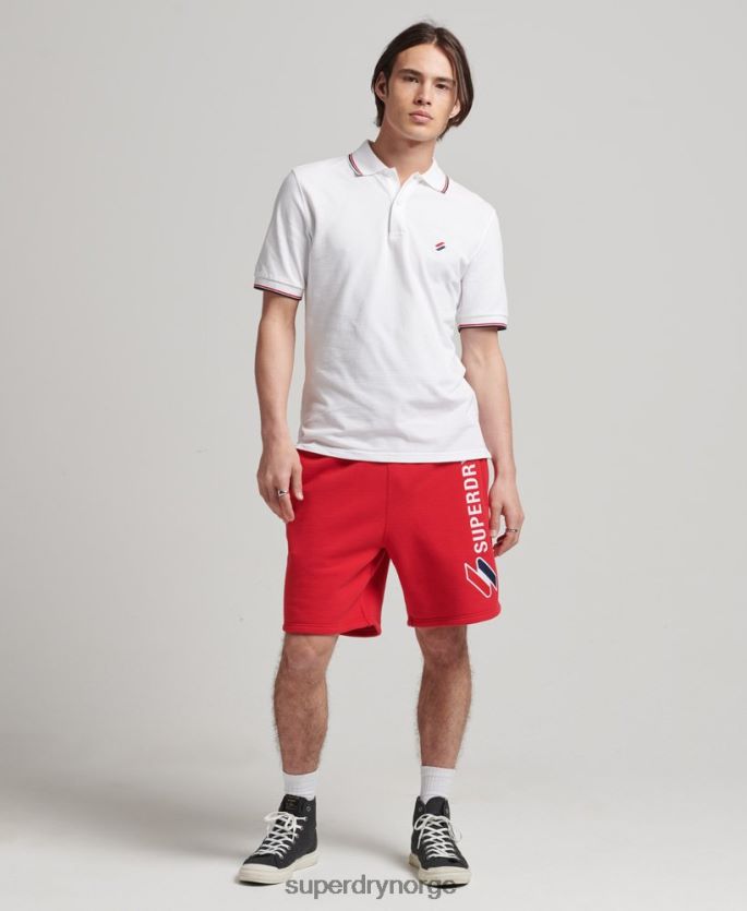 Superdry rød klær 86P46D366 kode applikasjon sweatshorts menn