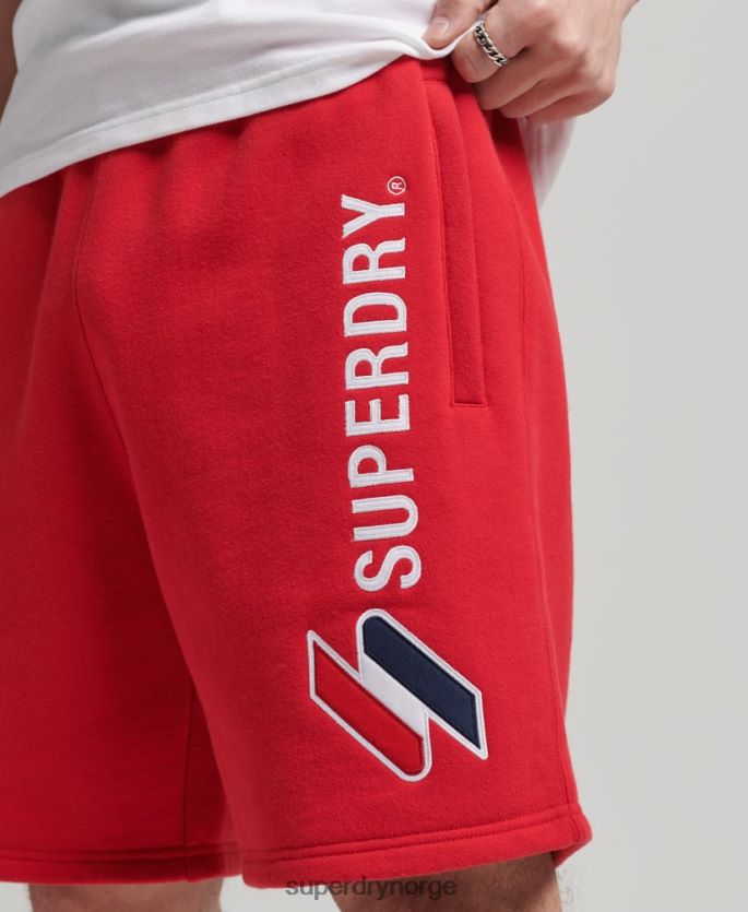 Superdry rød klær 86P46D366 kode applikasjon sweatshorts menn
