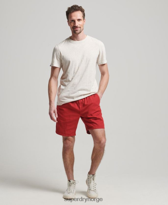 Superdry rød klær 86P46D55 vintage overfarget shorts menn