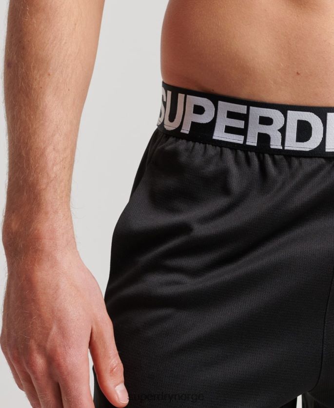 Superdry svart klær 86P46D1411 core avslappet shorts menn