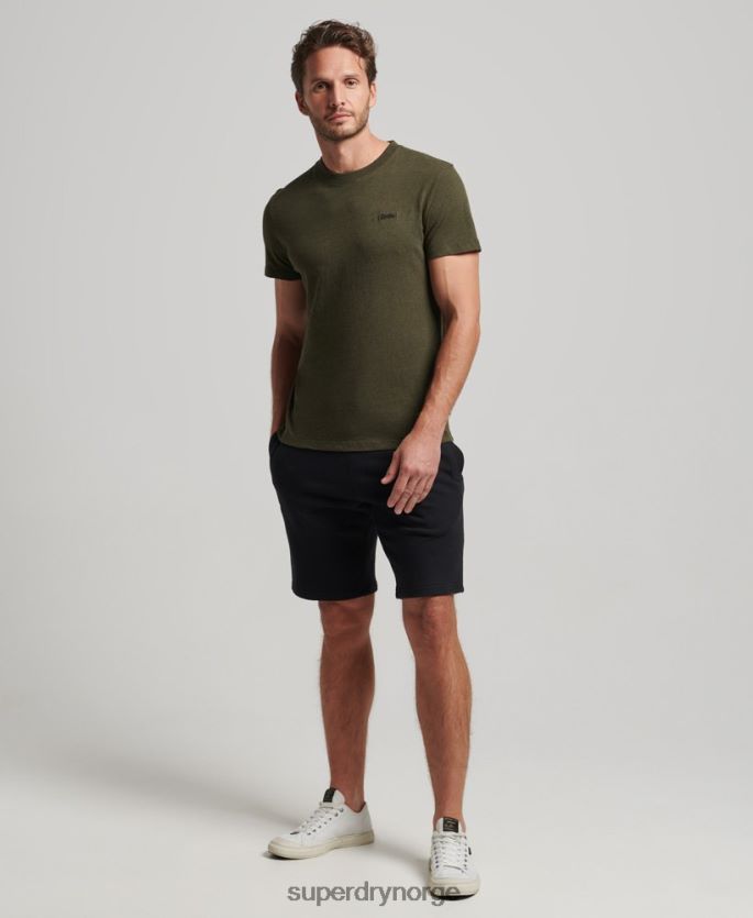 Superdry svart klær 86P46D276 vintage logobrodert jerseyshorts menn