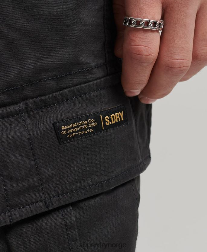 Superdry svart klær 86P46D284 cargo-shorts i økologisk bomull menn