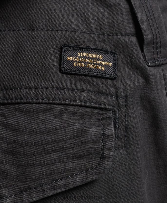 Superdry svart klær 86P46D284 cargo-shorts i økologisk bomull menn