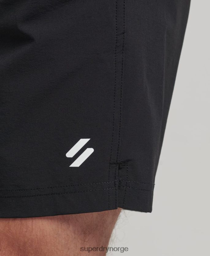 Superdry svart klær 86P46D285 kjernevevde multisportshorts menn