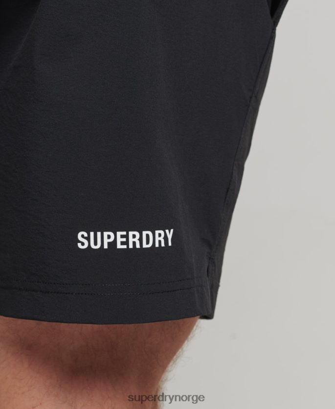 Superdry svart klær 86P46D285 kjernevevde multisportshorts menn