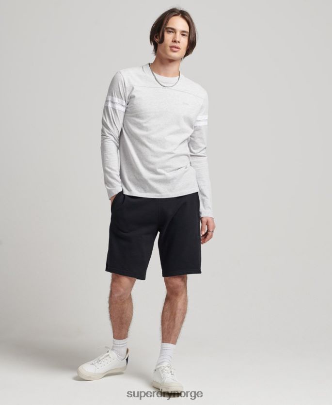 Superdry svart klær 86P46D326 jerseyshorts med vintage logo i økologisk bomull menn
