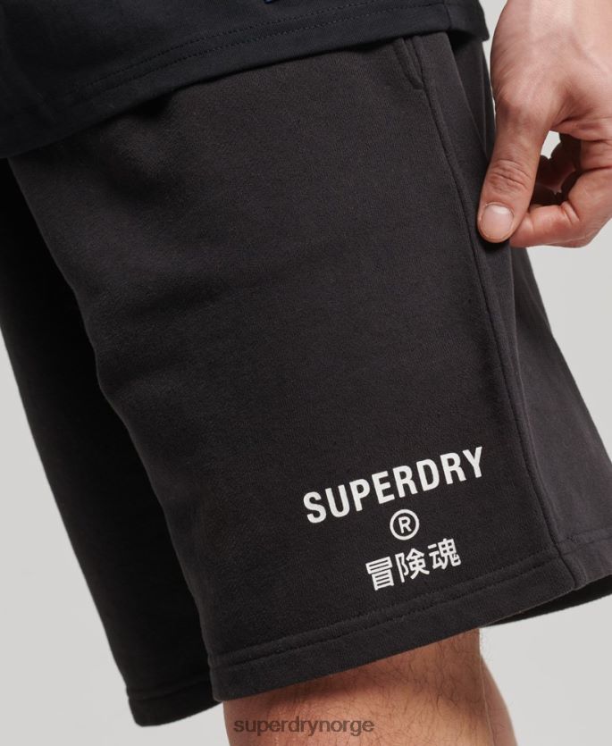 Superdry svart klær 86P46D328 kode kjerne sportsshorts menn