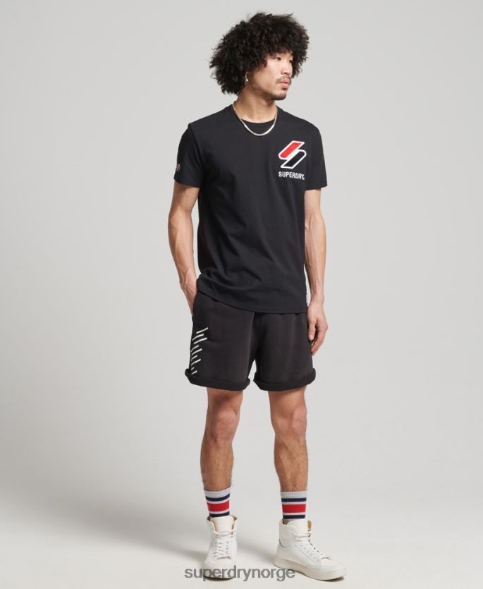 Superdry svart klær 86P46D328 kode kjerne sportsshorts menn