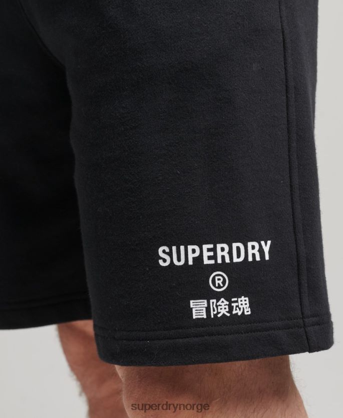 Superdry svart klær 86P46D347 kode kjerne sportsshorts menn
