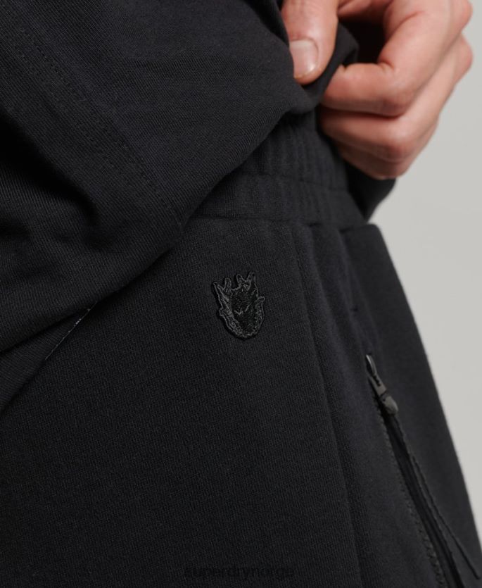 Superdry svart klær 86P46D354 x overflødig jerseyshorts menn