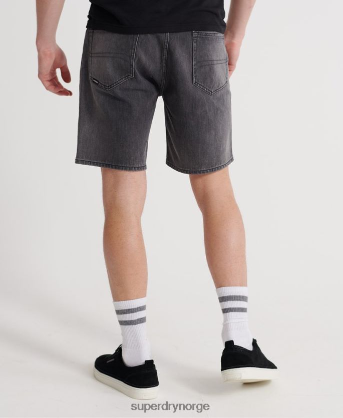 Superdry svart klær 86P46D370 05 conor taper shorts menn