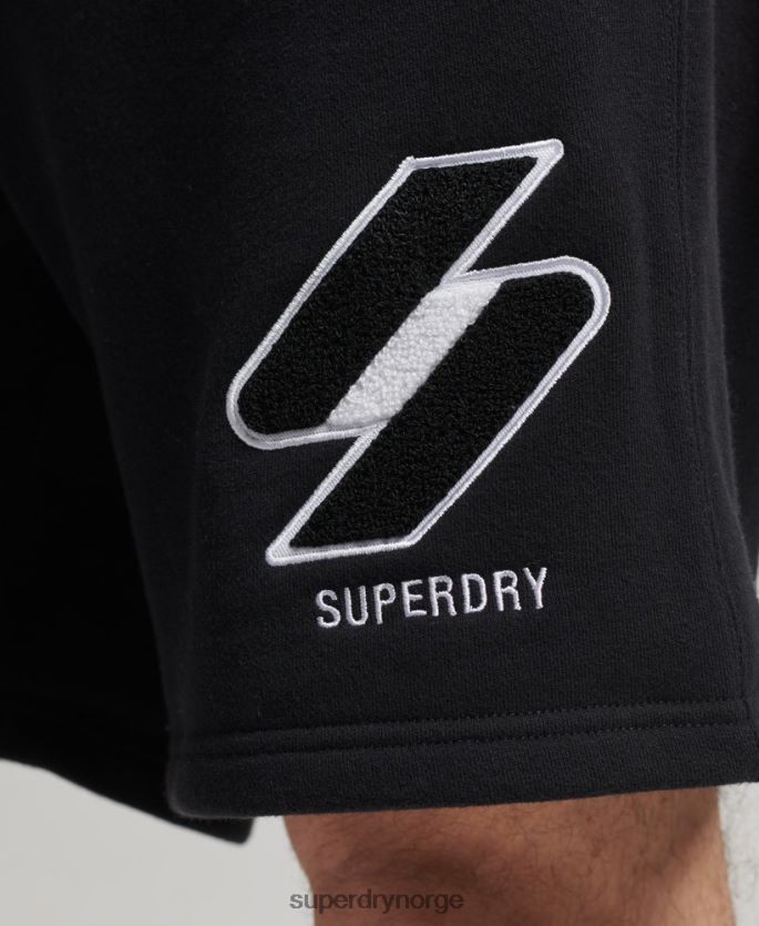 Superdry svart klær 86P46D372 kode klassiske sweatshorts menn