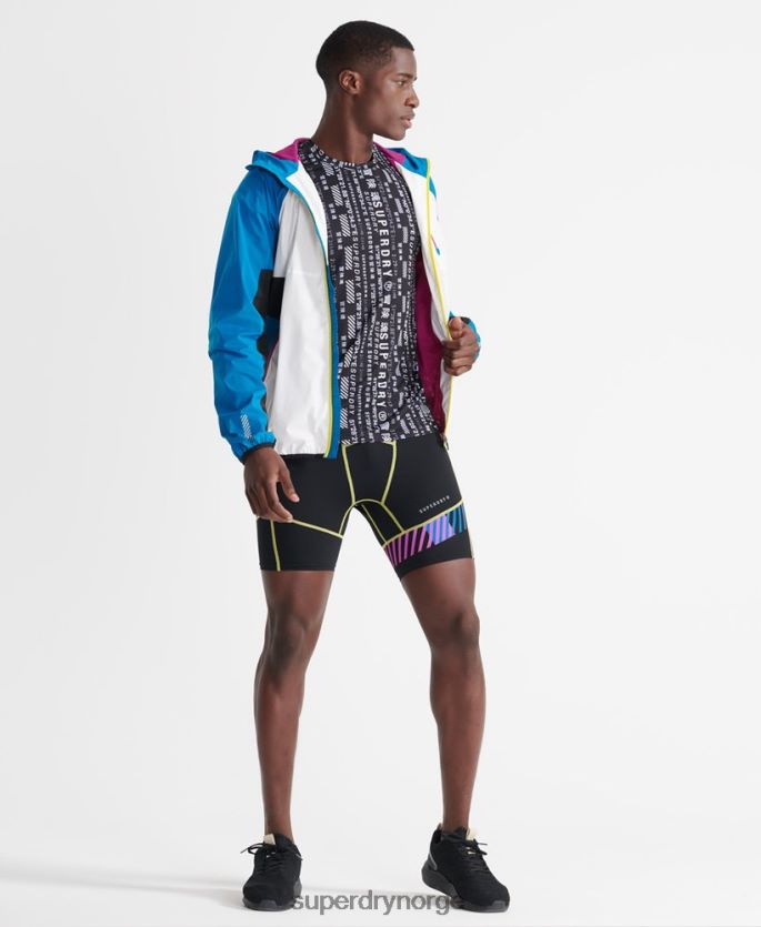 Superdry svart klær 86P46D381 treningsenergi ice cool shorts menn