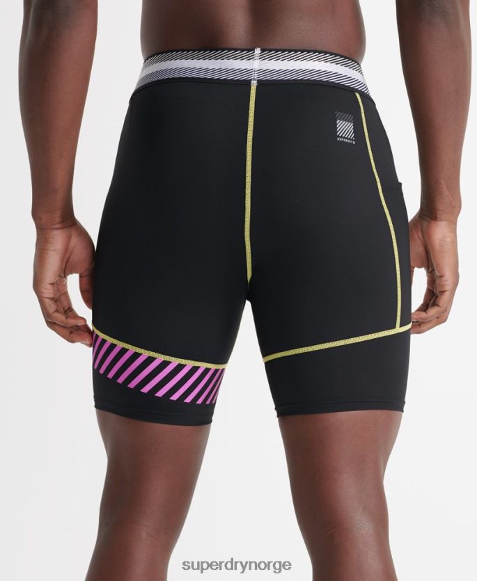 Superdry svart klær 86P46D381 treningsenergi ice cool shorts menn