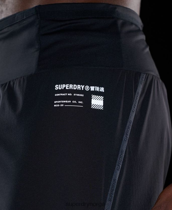 Superdry svart klær 86P46D5364 kjøre premium shorts menn