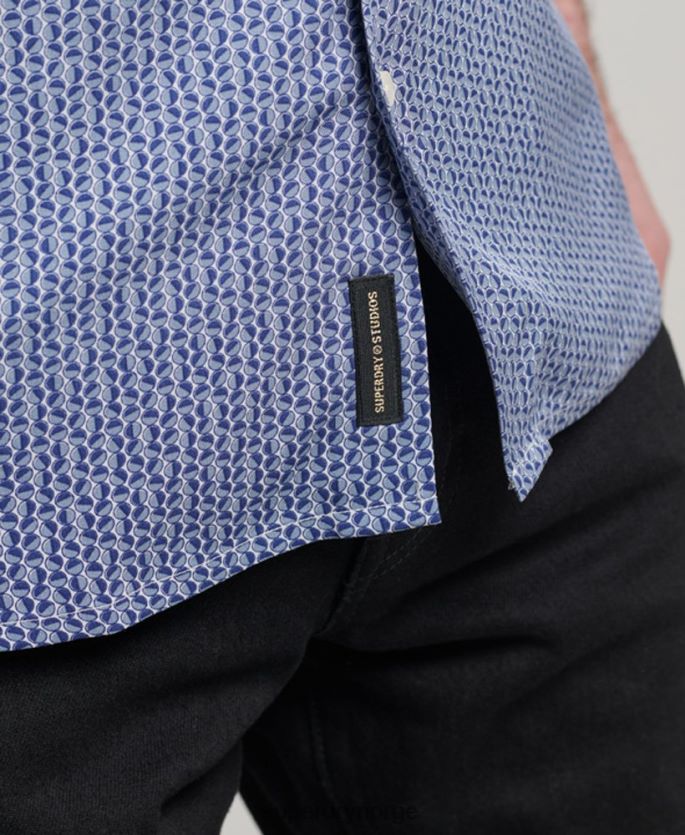 Superdry blå klær 86P46D180 70-talls skjorte menn