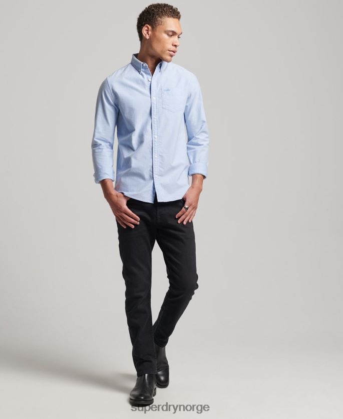 Superdry blå klær 86P46D208 vintage oxfordskjorte i økologisk bomull menn