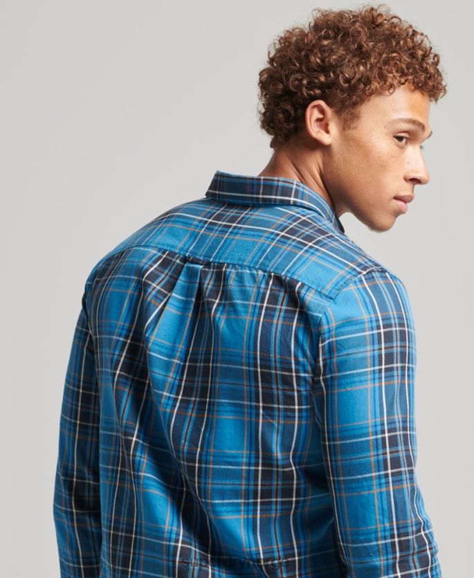 Superdry blå klær 86P46D214 kjøpmannsskjorte i bomull menn