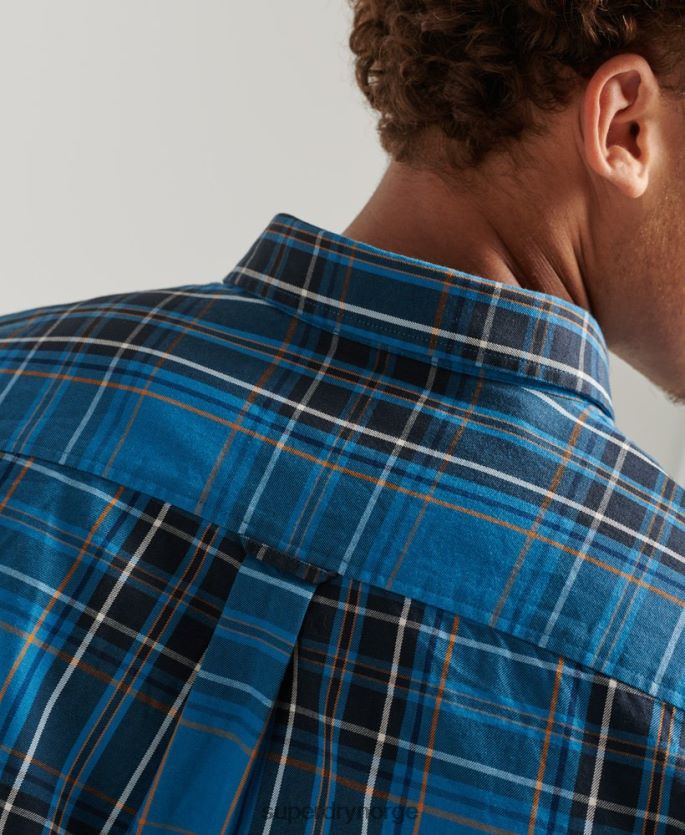 Superdry blå klær 86P46D214 kjøpmannsskjorte i bomull menn