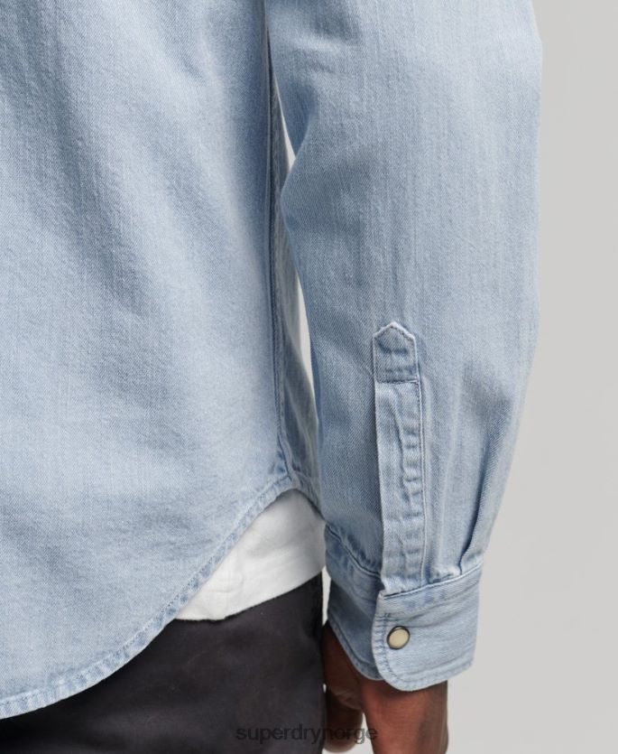 Superdry blå klær 86P46D218 vintage westernskjorte menn