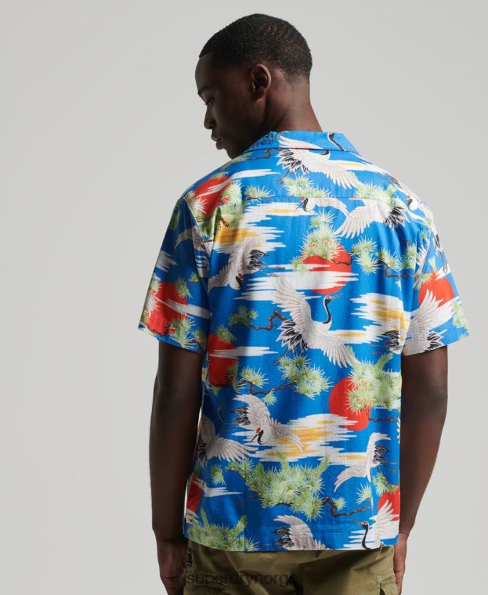 Superdry blå klær 86P46D222 vintage ærverdig skjorte menn