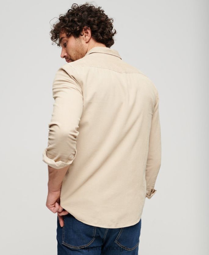 Superdry brun klær 86P46D82 vintage cord westernskjorte menn