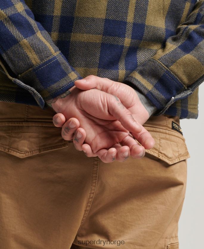 Superdry grønn klær 86P46D186 ullrutet overskjorte med glidelås menn