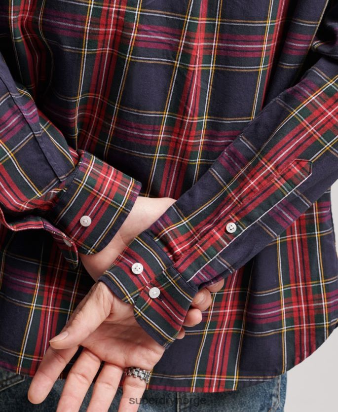 Superdry grønn klær 86P46D203 klassisk london-skjorte med knapper i økologisk bomull menn