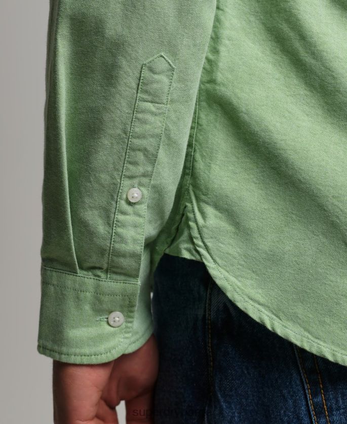 Superdry grønn klær 86P46D6473 vintage oxfordskjorte i økologisk bomull menn