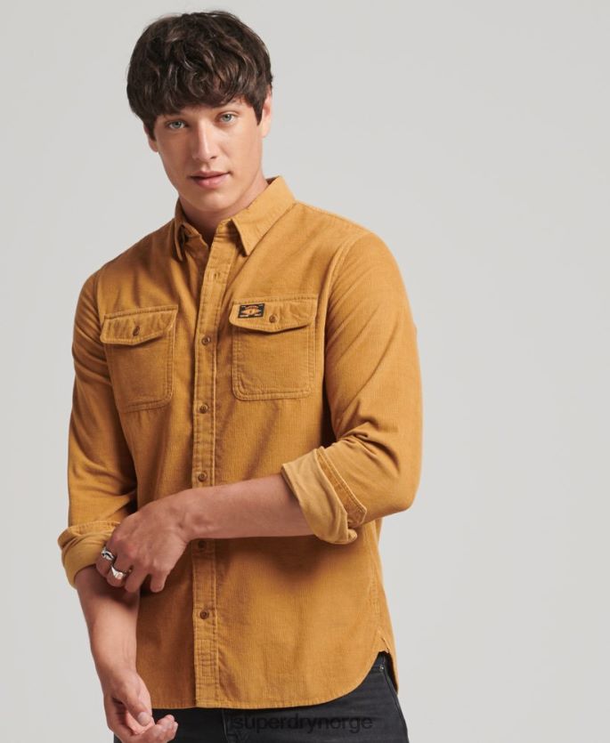 Superdry gul klær 86P46D227 trailsman cord skjorte menn