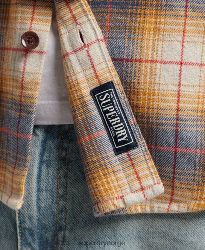 Superdry gull klær 86P46D191 vintage rutete overskjorte menn
