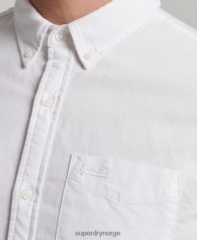 Superdry hvit klær 86P46D212 vintage oxfordskjorte i økologisk bomull menn