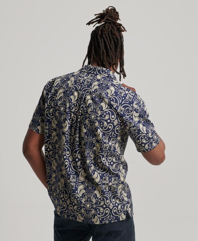 Superdry marinen klær 86P46D123 skjorte med åpen krage menn