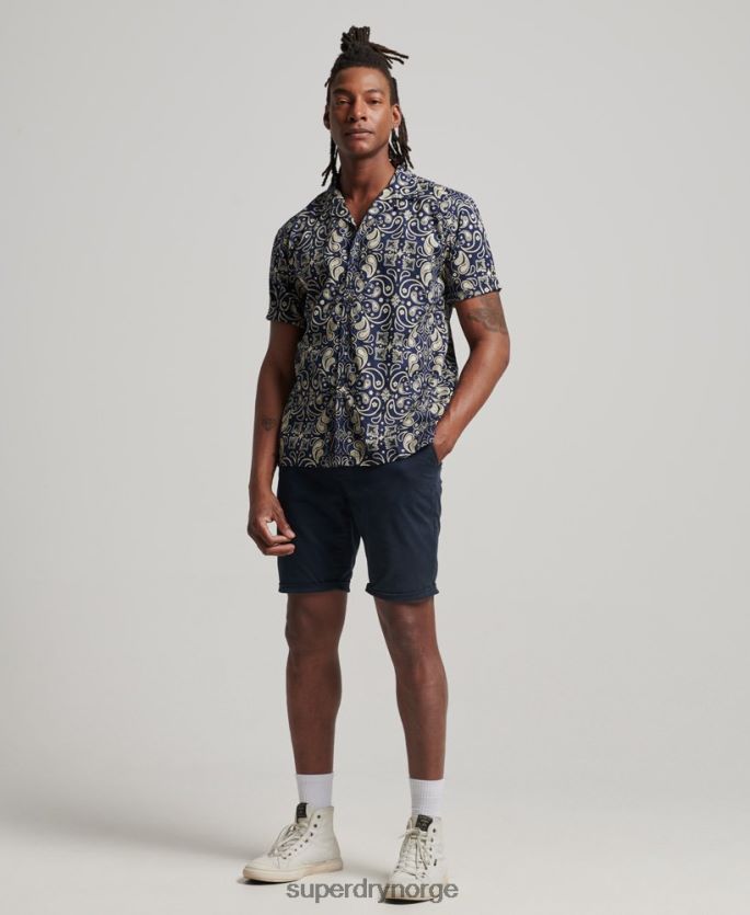 Superdry marinen klær 86P46D123 skjorte med åpen krage menn