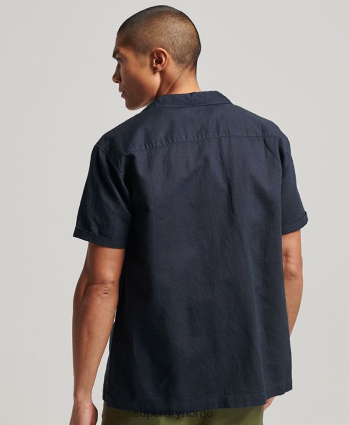 Superdry marinen klær 86P46D135 resort kortermet skjorte menn