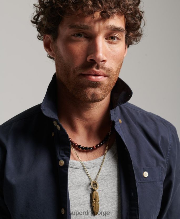 Superdry marinen klær 86P46D148 merchant store - langermet skjorte menn