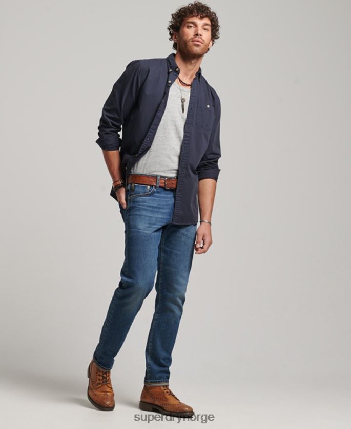 Superdry marinen klær 86P46D148 merchant store - langermet skjorte menn