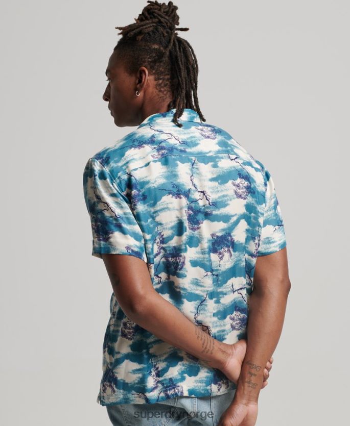 Superdry marinen klær 86P46D184 ærbar kortermet skjorte menn